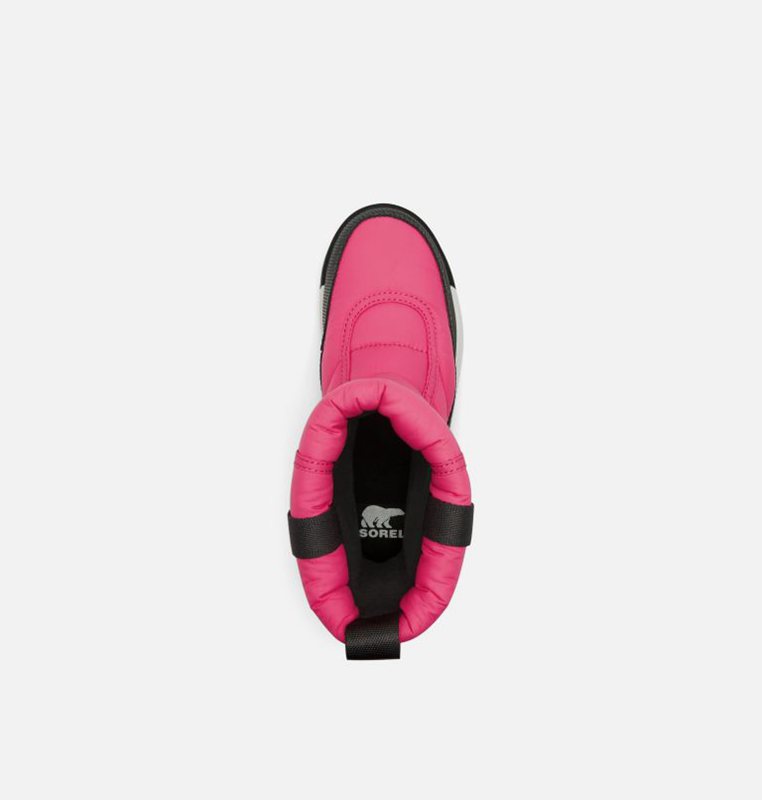 Kids Snow Boots Pink/Black - Sorel Childrens Whitney™ II Puffy Mid - 609814-ENC